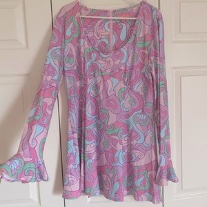 Sugar Thrillz Swinging Scene Bell Sleeve Dress - SIZE XXL